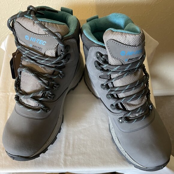 NWT Hi-Tec Waterproof Grey Hiking Boots - Picture 1 of 4